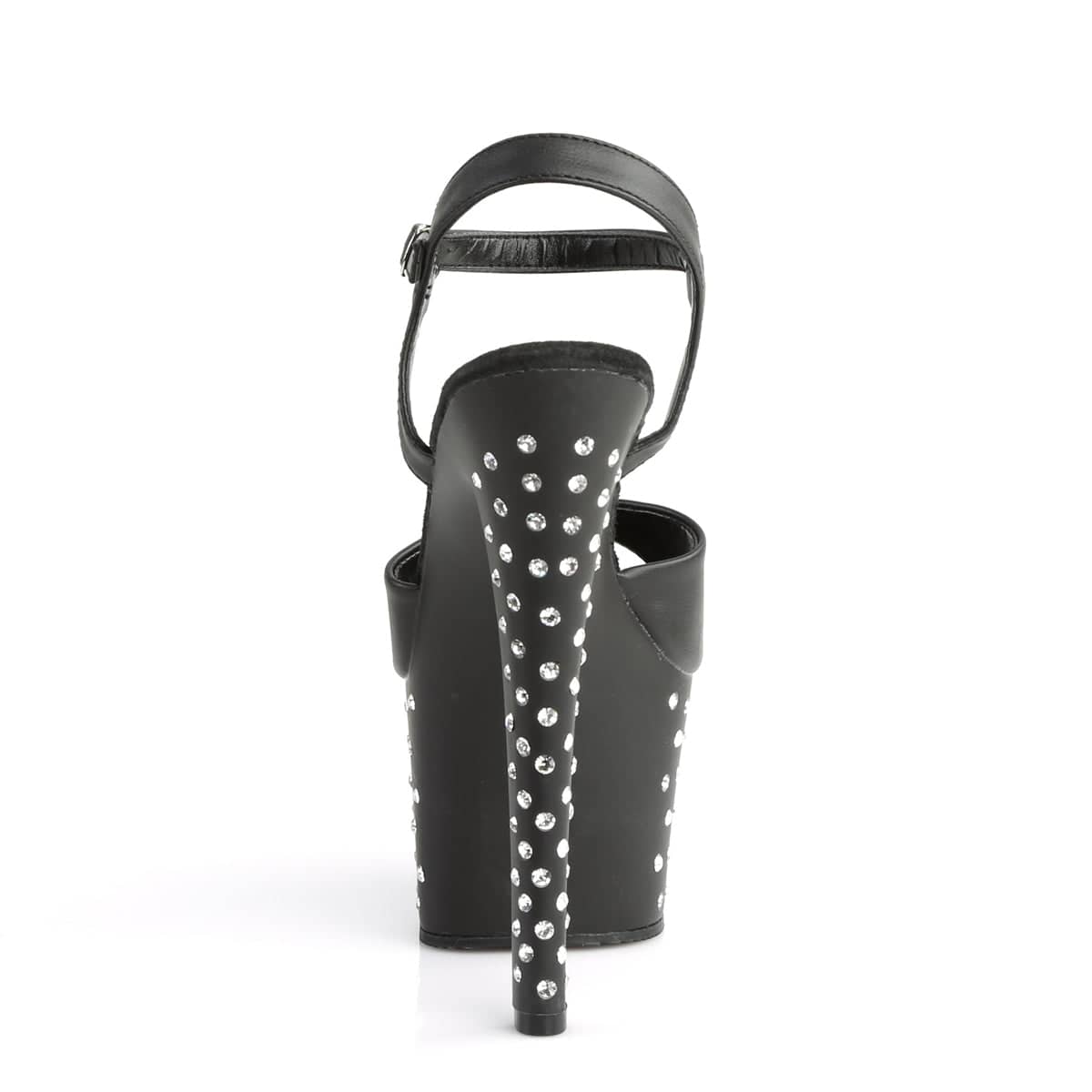STARDUST-709 Black Ankle Peep Toe High Heel