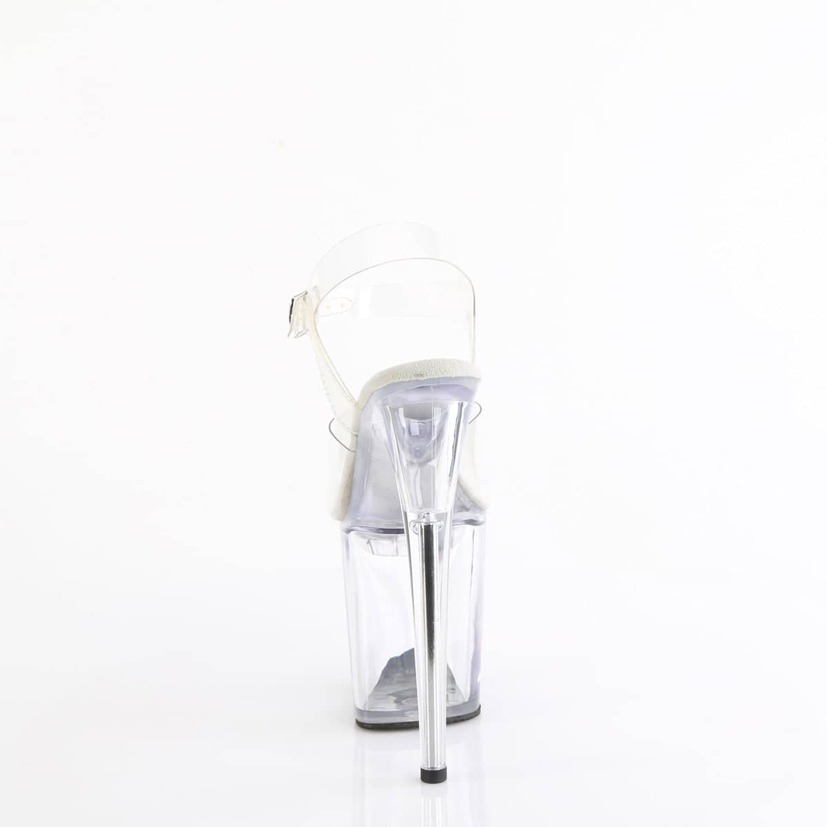 TREASURE-808FLA Clear Ankle Peep Toe High Heel