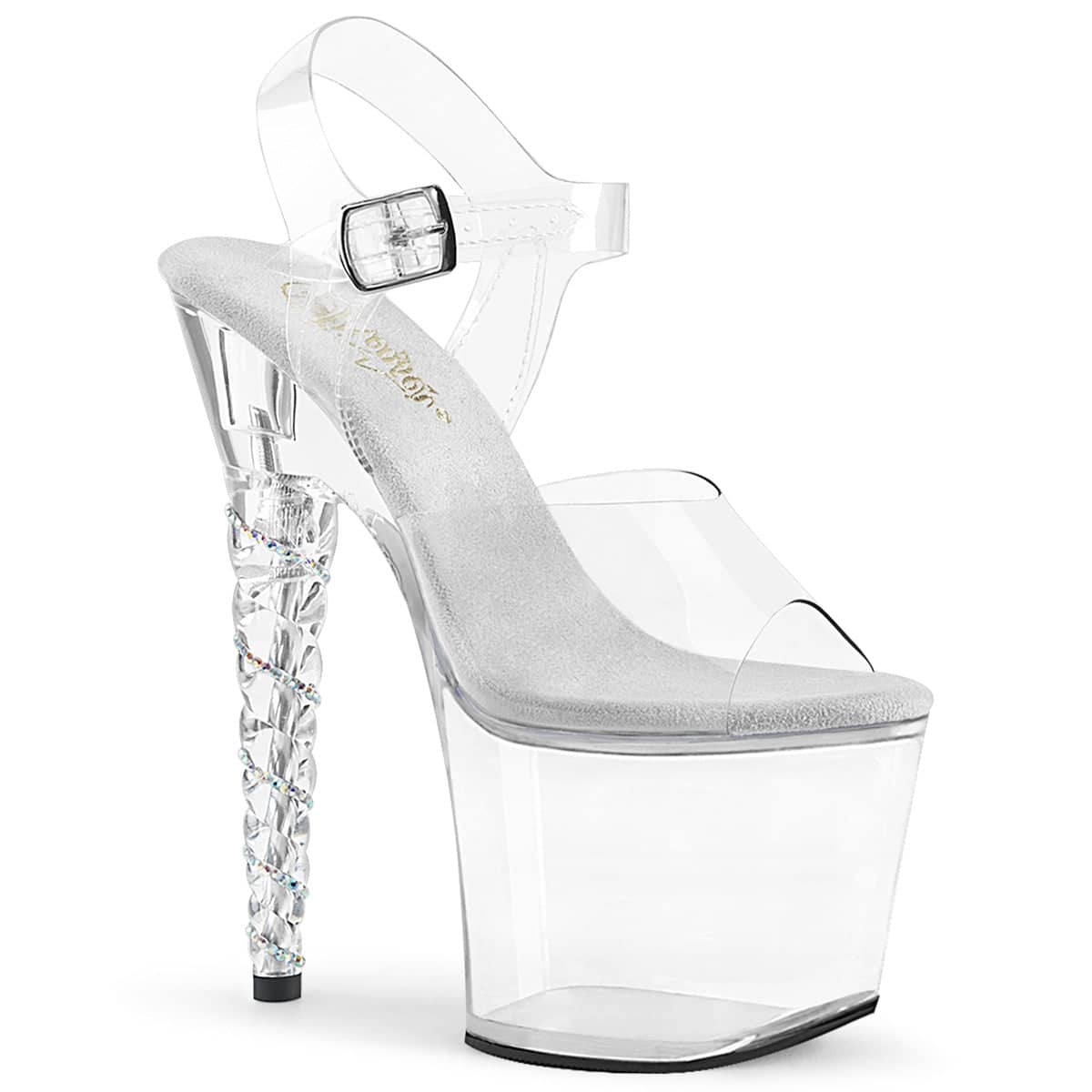 UNICORN-708RSH Clear Ankle Peep Toe High Heel