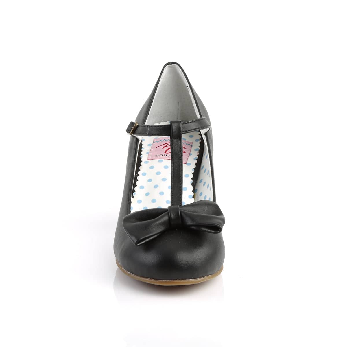 WIGGLE-50 Black T-Strap Heel