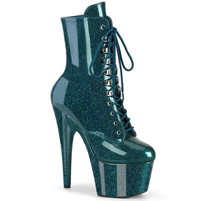 ADORE-1020GP Teal Glitter Calf High Boots