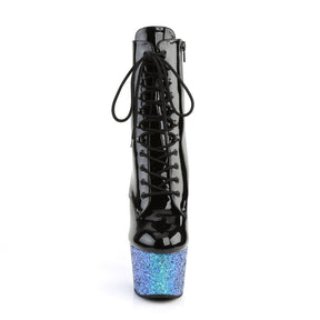ADORE-1020LG Black & Blue Calf High Boots Black & Blue Multi view 5