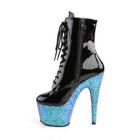 ADORE-1020LG Black & Blue Calf High Boots Black & Blue Multi view 4