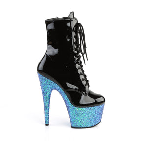 ADORE-1020LG Black & Blue Calf High Boots Black & Blue Multi view 2