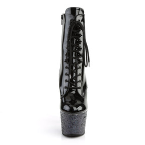 ADORE-1020LG Black & Blue Calf High Boots Black Multi view 5