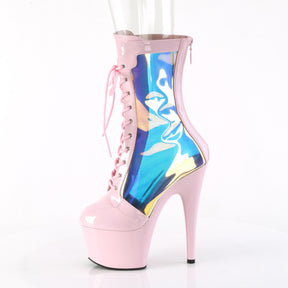 ADORE-1047 Lace-Up Front Ankle Boot Pink Multi view 4