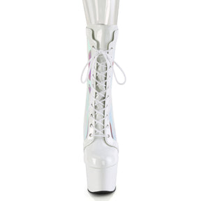 ADORE-1047 Lace-Up Front Ankle Boot White Multi view 5