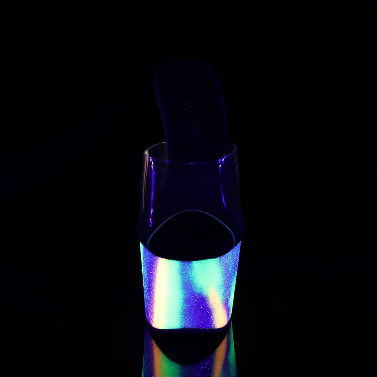 ADORE-701GXY Clear & Multi Colour Peep Toe High Heel