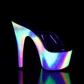 ADORE-701GXY Clear & Multi Colour Peep Toe High Heel