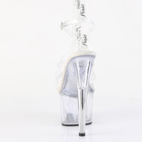 ADORE-706 Criss Cross Ankle Strap Sandal Clear Multi view 3
