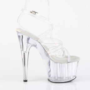 ADORE-706 Criss Cross Ankle Strap Sandal Clear Multi view 2