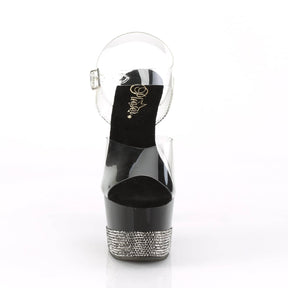 ADORE-708-3 Black Ankle Peep Toe High Heel