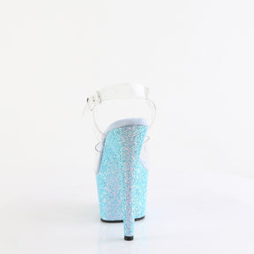ADORE-708LG Ankle Peep Toe High Heel Blue Multi view 3