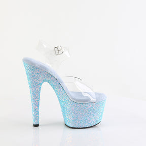 ADORE-708LG Ankle Peep Toe High Heel Blue Multi view 2