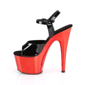 ADORE-709 Black & Red Chrome Open Toe High Heels