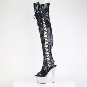 BEJEWELED-3052HG-7 Thigh High Glitter Boots