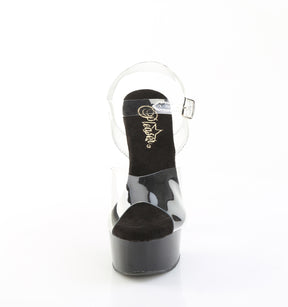CAPTIVA-608 Clear Peep Toe High Heel Black Multi view 5