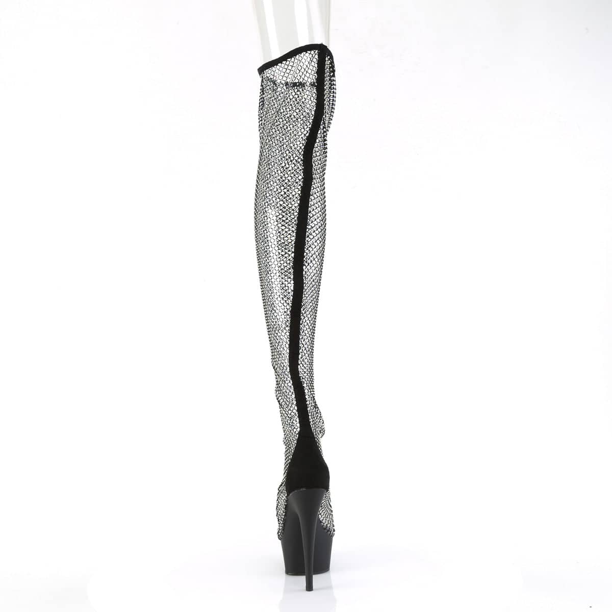 DELIGHT-3009 Pull-On Mesh Thigh High Boot