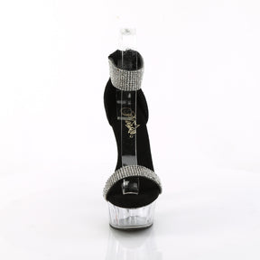 DELIGHT-641 Rhinestoned Close Back Sandal Black Multi view 5