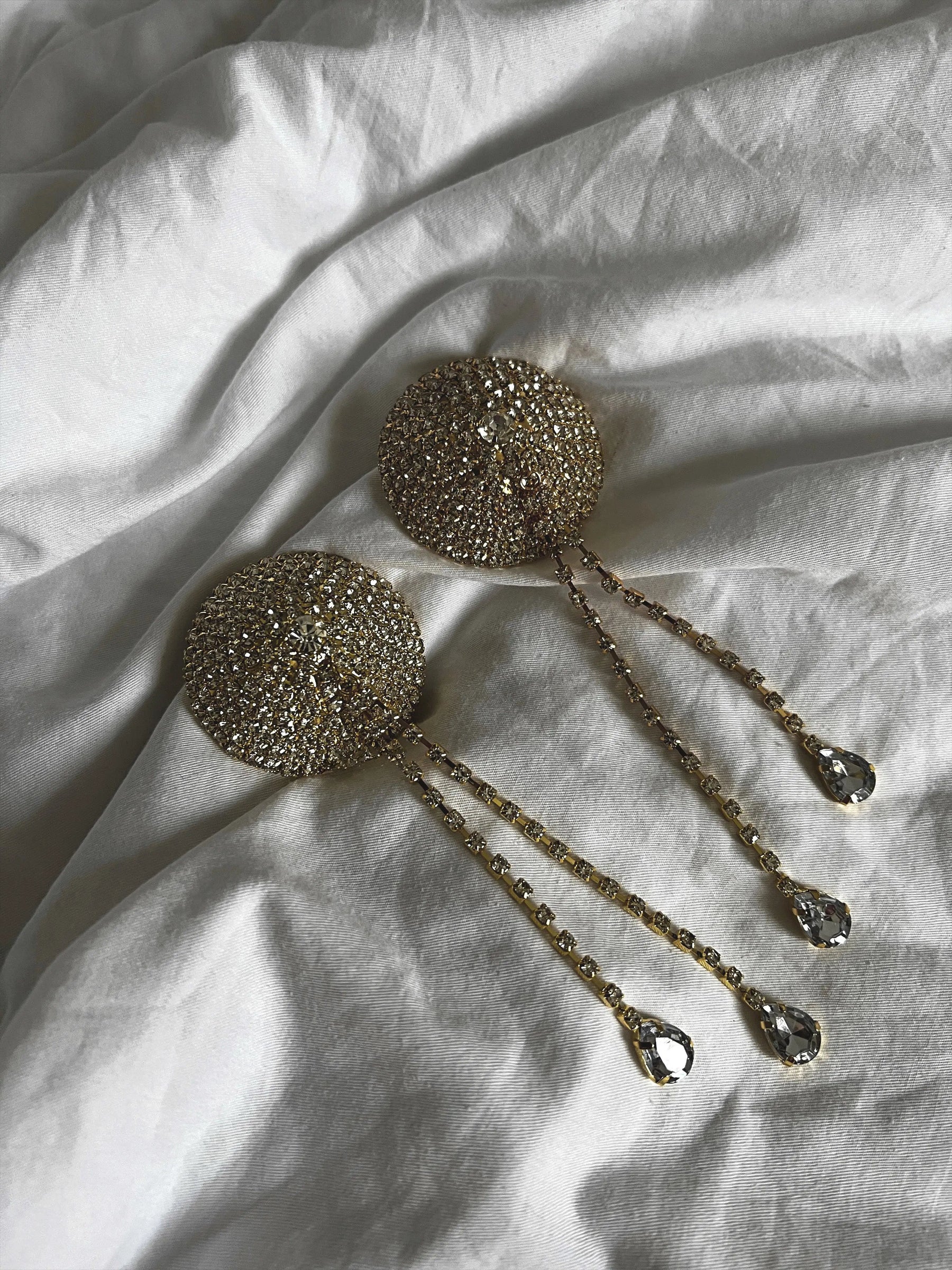 DIAMANTE Nipple Covers - Gold