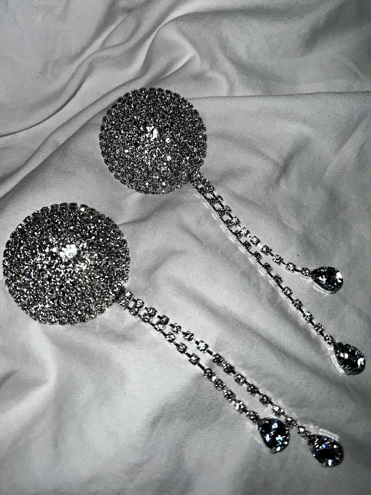 DIAMANTE Nipple Covers - Silver