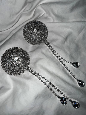 DIAMANTE Nipple Covers - Silver