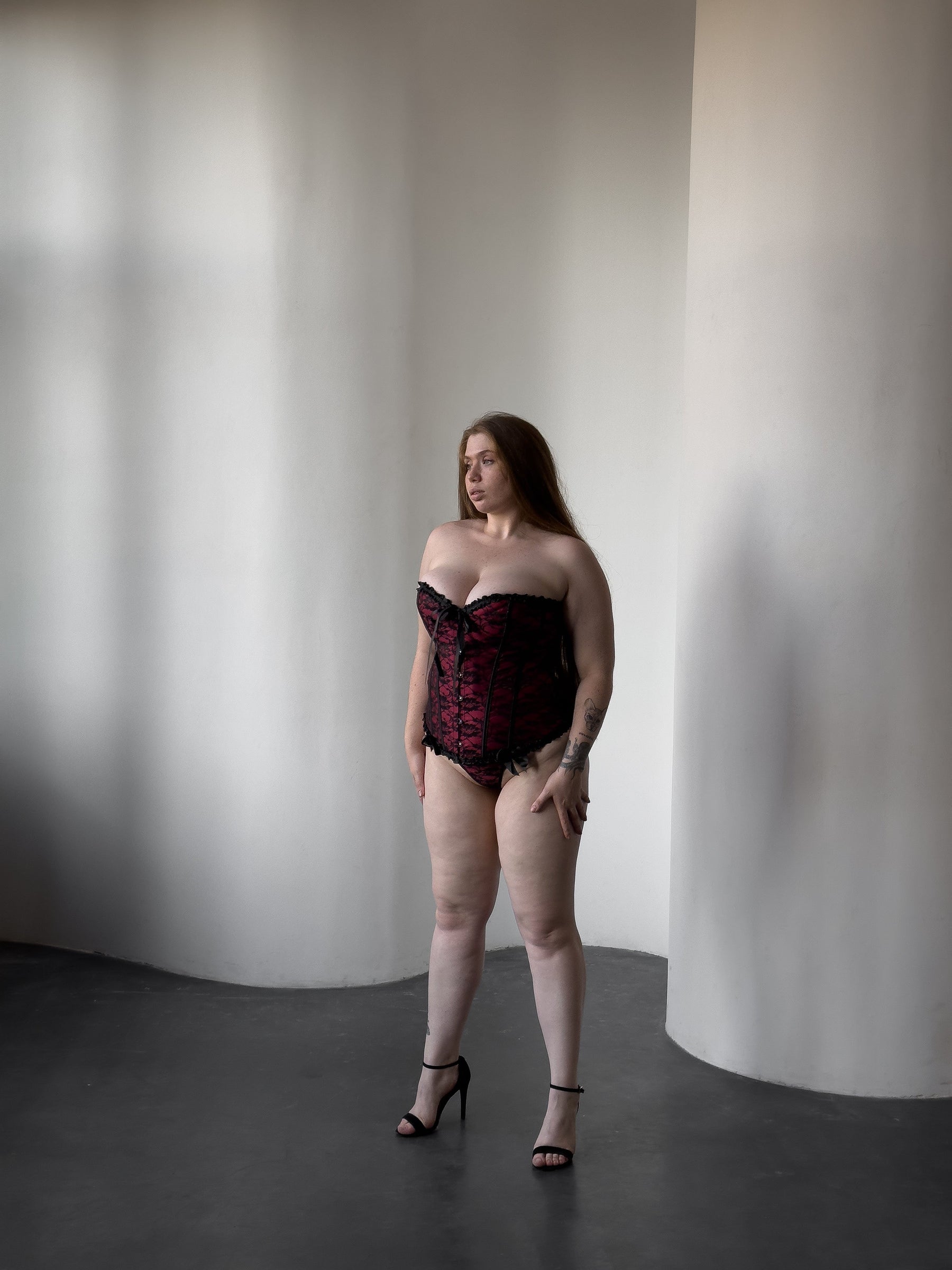 EMPRESS Corset Set - Burgundy
