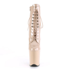 FLAMINGO-1020 Nude 8 Inch Heel Boots