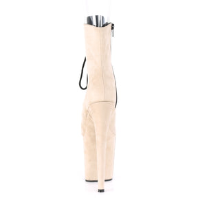 FLAMINGO-1021FS Calf High Peep Toe Boots Nude Multi view 3