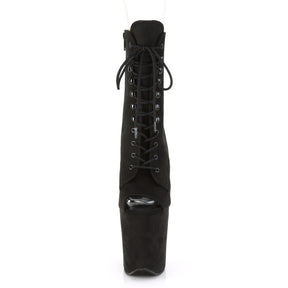 FLAMINGO-1021FS Calf High Peep Toe Boots Black Multi view 5