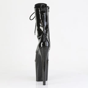 FLAMINGO-1041GP Peep Toe Lace-Up Ankle Boot Black Multi view 3