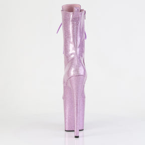 FLAMINGO-1041GP Peep Toe Lace-Up Ankle Boot Pink Multi view 3