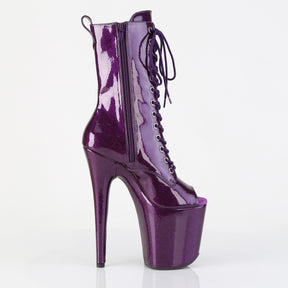 FLAMINGO-1041GP Peep Toe Lace-Up Ankle Boot Purple Multi view 2