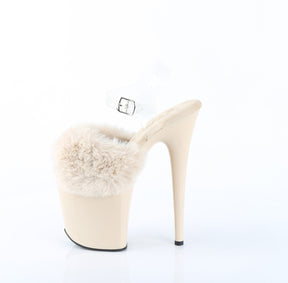 FLAMINGO-808FUR Fur Platform Sandals Nude Multi view 4