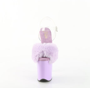 FLAMINGO-808FUR Fur Platform Sandals Purple Multi view 5