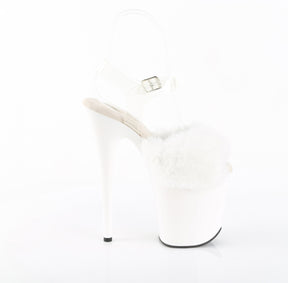 FLAMINGO-808FUR Fur Platform Sandals White Multi view 2