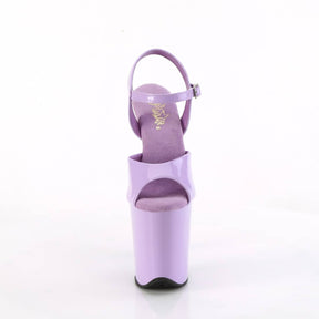 FLAMINGO-809 Purple Ankle Peep Toe High Heel