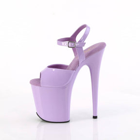FLAMINGO-809 Purple Ankle Peep Toe High Heel