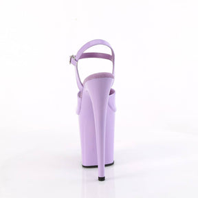 FLAMINGO-809 Purple Ankle Peep Toe High Heel