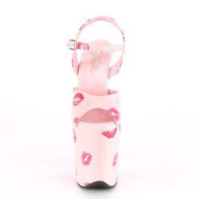 FLAMINGO-809KISSES Ankle Peep Toe High Heel Pink Multi view 5