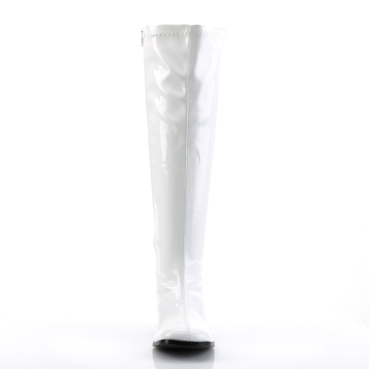 GOGO-300WC Black Patent Knee High Boots White Multi view 5