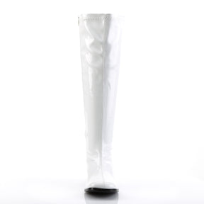 GOGO-300WC Black Patent Knee High Boots White Multi view 5