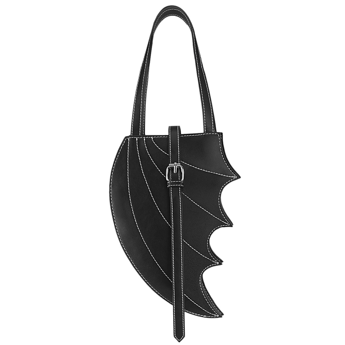 Faux Leather Batwing Handbag