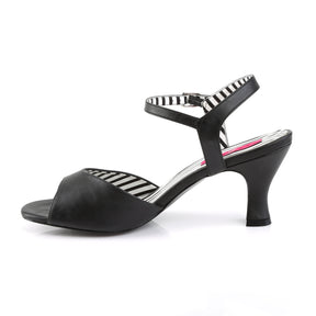 JENNA-09 Black Ankle Court Heel Black Multi view 4