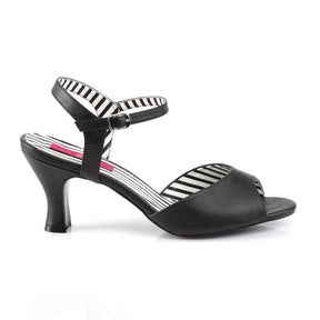 JENNA-09 Black Ankle Court Heel Black Multi view 2