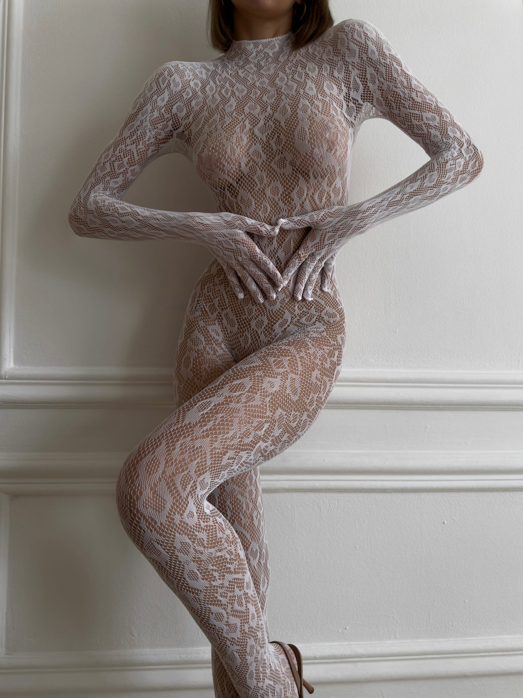 LIBIDO Bodystocking - White