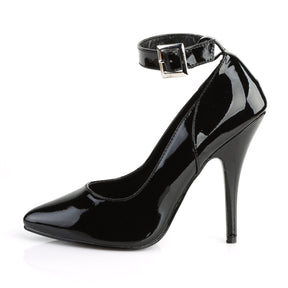 SEDUCE-431 Black Patent Ankle Court High Heel Black Multi view 4
