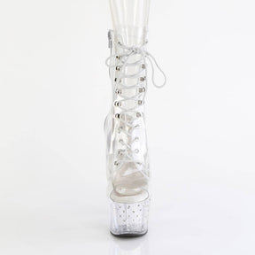 STARDUST-1021C-7 Lace-Up Peep Toe Ankle Boot