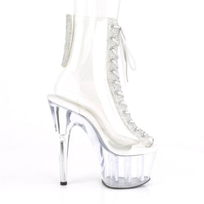 ADORE-1016C-2 Clear Calf High Peep Toe Boots