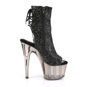 ADORE-1018GT Black Calf High Peep Toe Boots